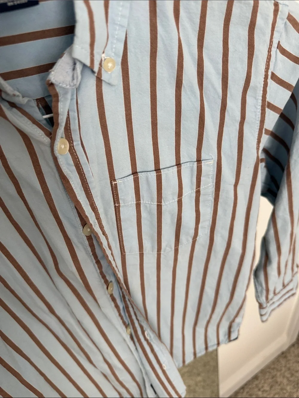 GAP Kids Light Blue and Brown Striped Button-Down Shirt 20% off 2 or more